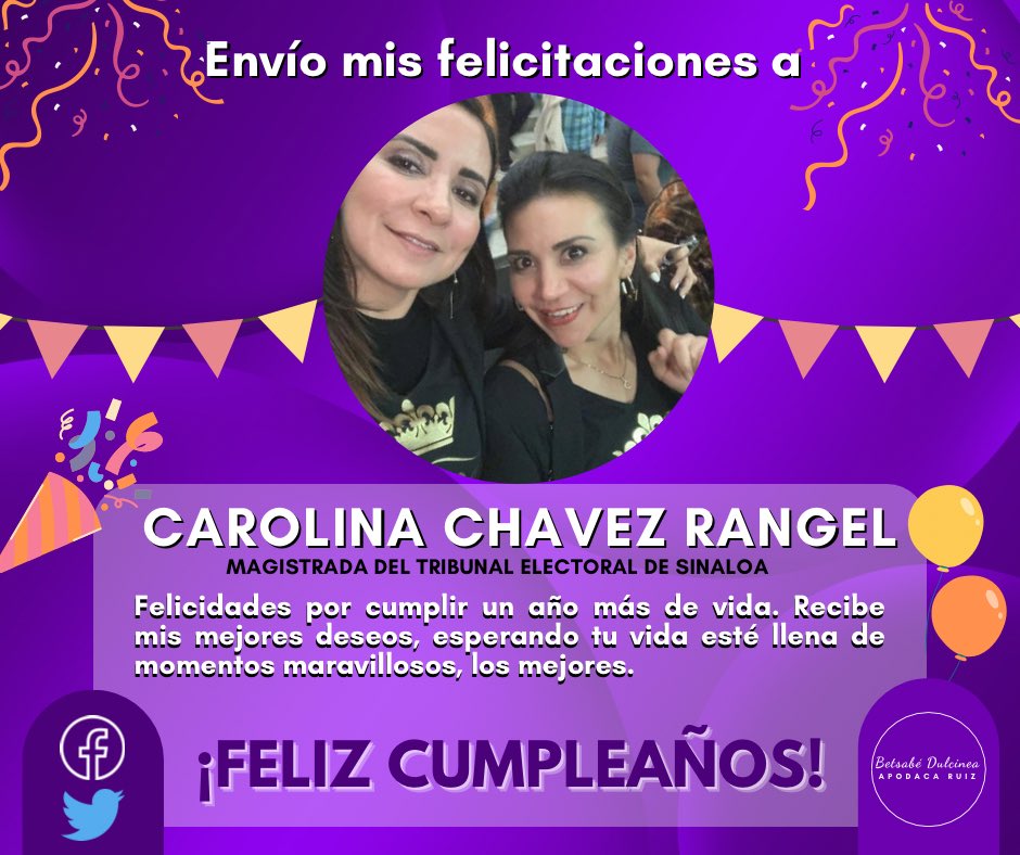 Querida <a href="/CaroChavez1608/">Carolina Chávez Rangel</a> 

Que la vida se encargue de colmarte de bendiciones, mis mejores deseos hoy y todos los días. 
¡Feliz cumpleaños! 🥳 🎉