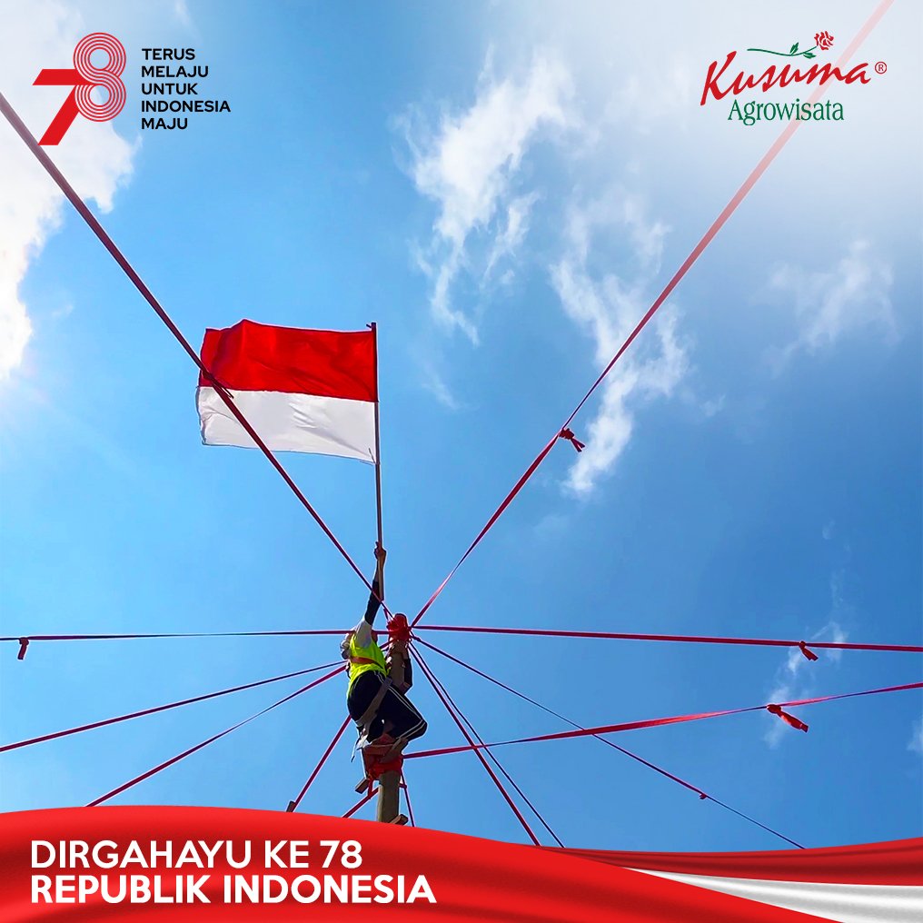 Agrowisata's tweet photo. Di Balik kemerdekaan ada perjuangan. Semoga persatuan ini bisa tetap terjaga demi Indonesia. Dirgahayu Indonesia ke-78 tahun 2023. https://t.co/XXl6y4KOJ1