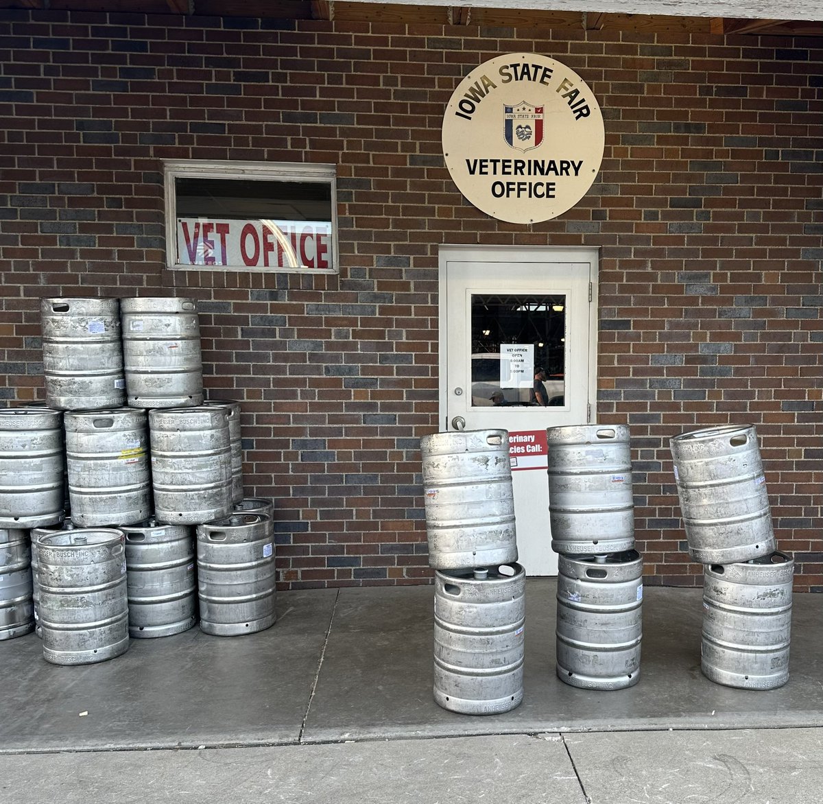 The vets at the Iowa State Fair are well stocked for any emergency