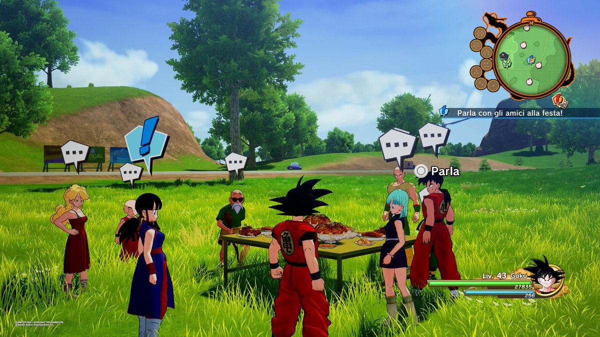 Stefano95sp's tweet photo. Party time.😝🍱🍙🍜🍣🍛🍰 #PS5Share #DRAGONBALLZKAKAROT #DLC5 #Goku #Chichi #Bulma #Muten #Tenshinhan #Yamcha #Pual #Crilin https://t.co/4f15OXEZn7