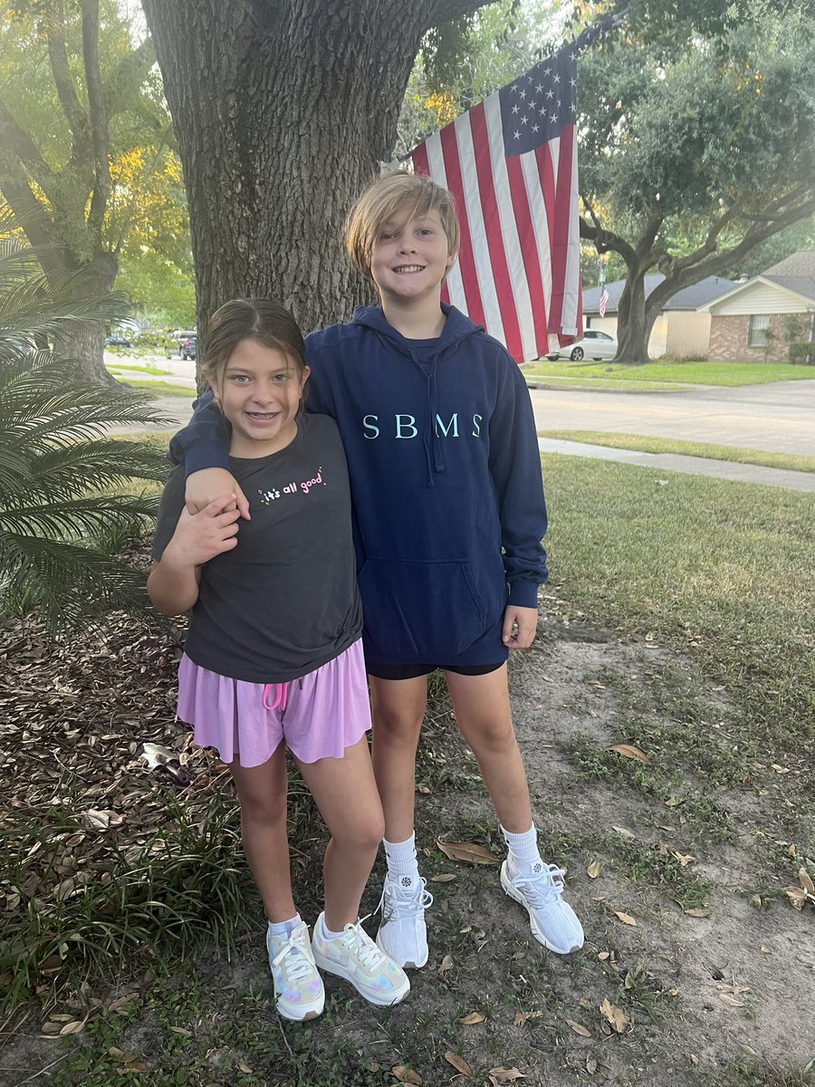 They grow up so fast.  1st day of 3rd and 7th grade. God bless you both with a safe learning year. Gigi is so proud of you.