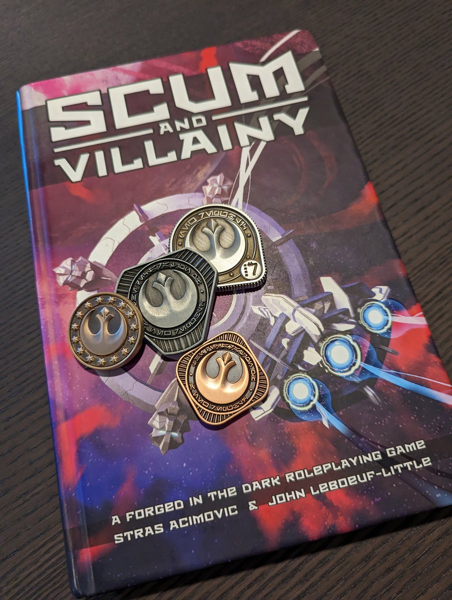 We got these over the weekend to use as gambit tokens and I'm very excited for tonight's game. #ttrpg #scumandvillainy #rebelscum