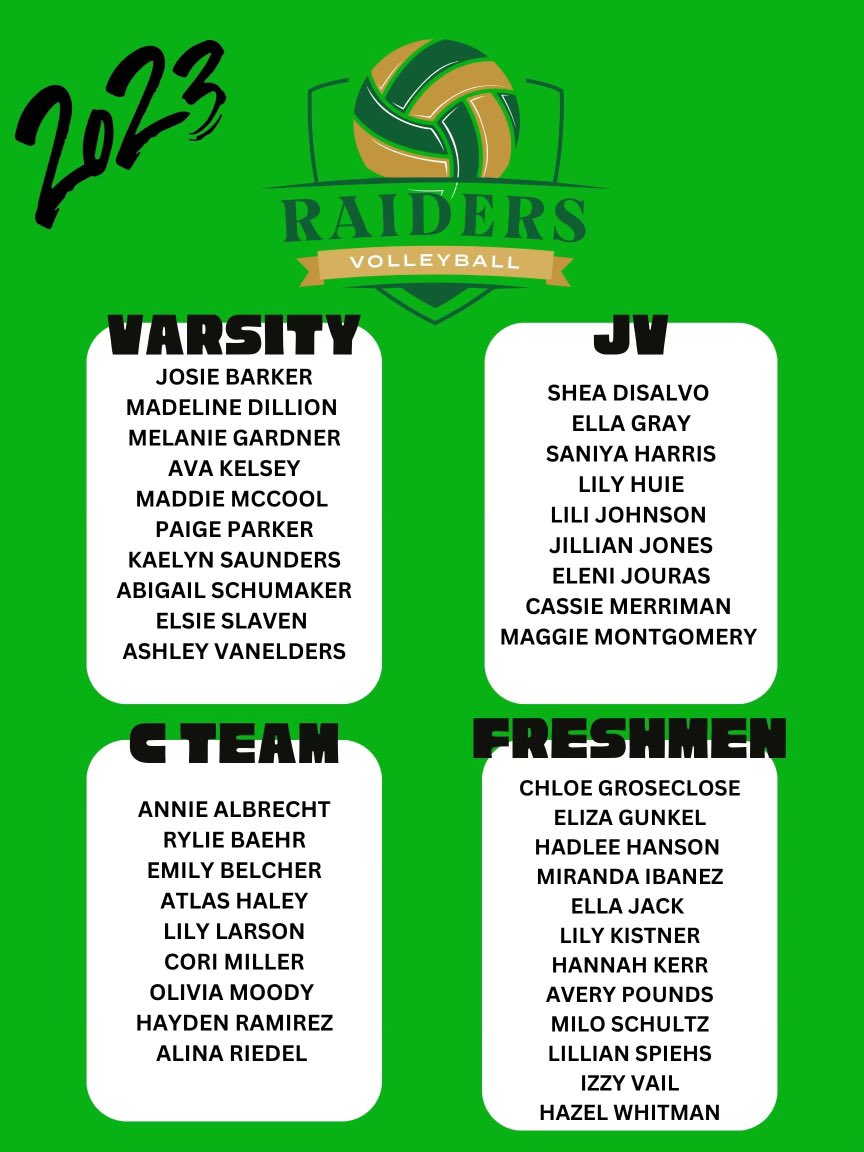 2023 Raider Volleyball! 💚🏐💛
#NothingGreaterThenARaider