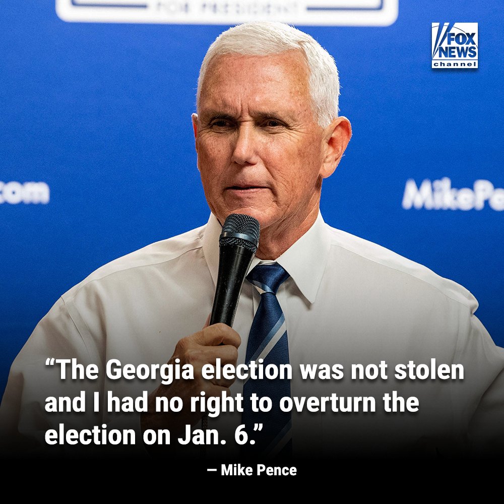 'NO ONE IS ABOVE THE LAW': <a href="/mike_pence/">Mike Pence</a> breaks silence on Trump's Georgia indictment. trib.al/mXS2o7C