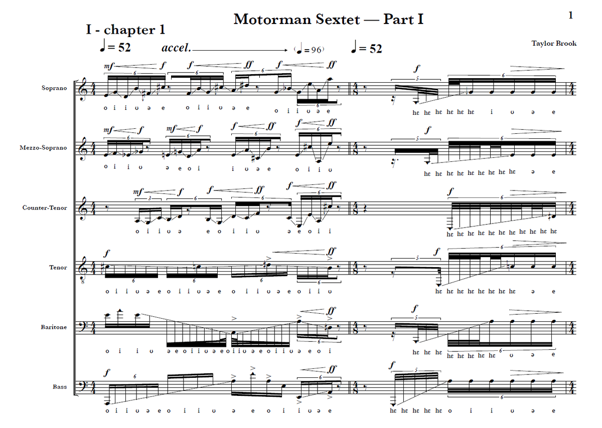 Finishing our coverage on Motorman Sextet with a sneak peak of the first page! 🎶

Hear the rest of this piece by <a href="/ComposerBrook/">taylor</a> on August 22 <a href="/DiMennaCenter/">The DiMenna Center for Classical Music</a> for #timespans2023 (presented by @EarleBrownMF )

timespans.org/concert/ekmele…