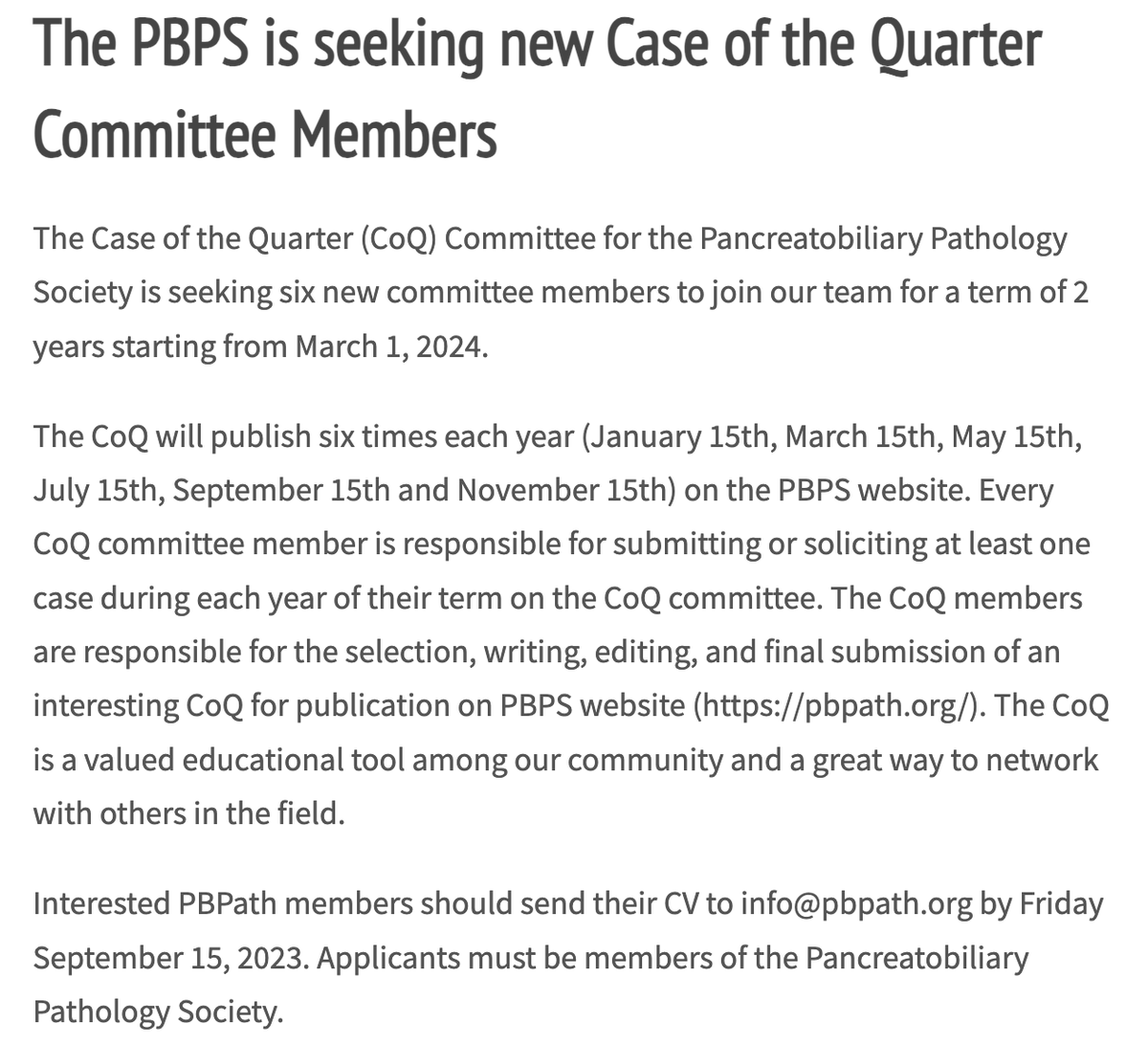 pbpath's tweet photo. #pbpath enthusiasts!!
@pbpath is seeking new members to join the Case of the Quarter committee.
Great way to contribute to the our educational mission and connect with other members!
https://t.co/MRZDksByar https://t.co/rEd1XPhV3m