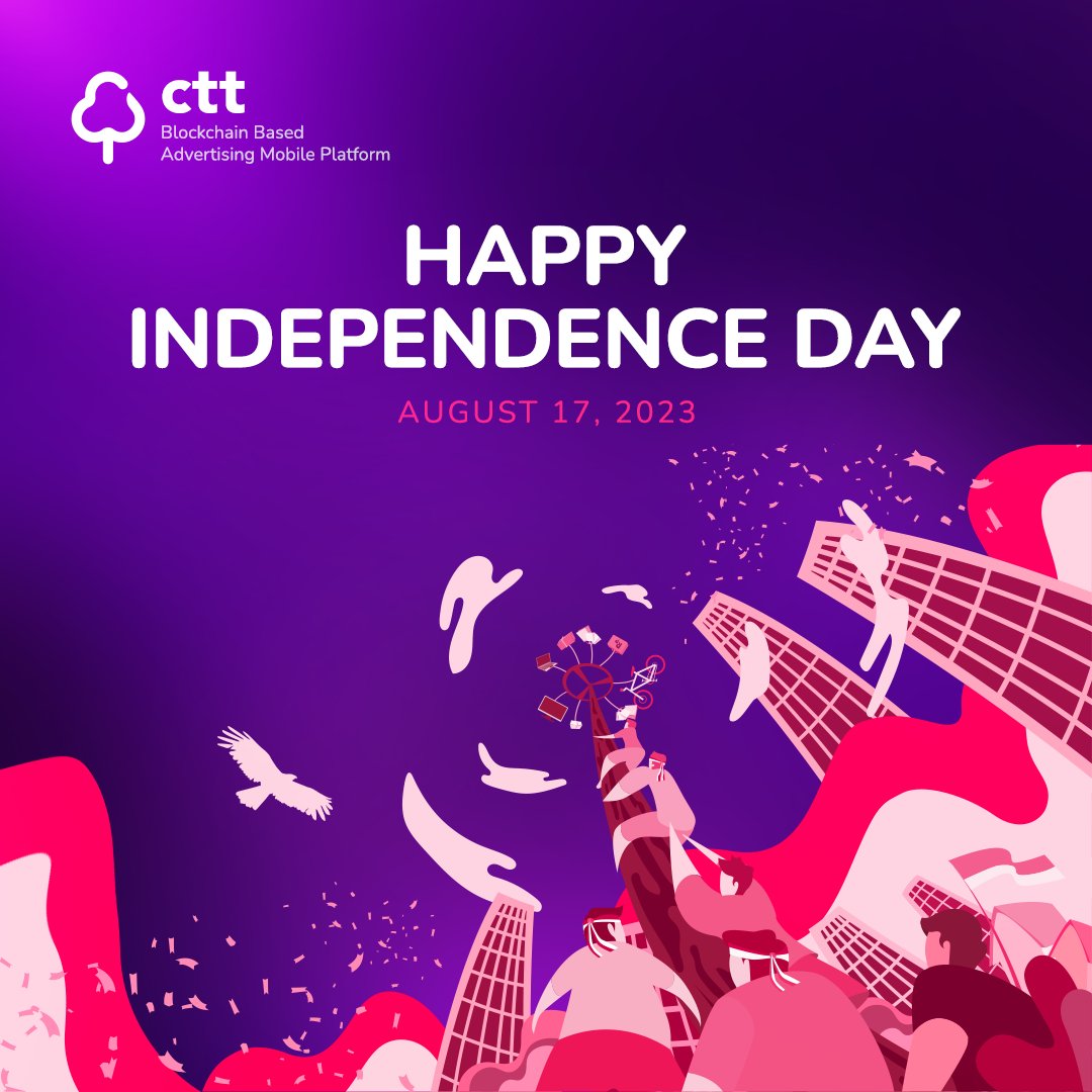 Celebrating 78 years of independence, progress, and national pride. Happy Independence Day, Indonesia! 🇮🇩🎆 #17Agustus #CTT #CashtreeToken