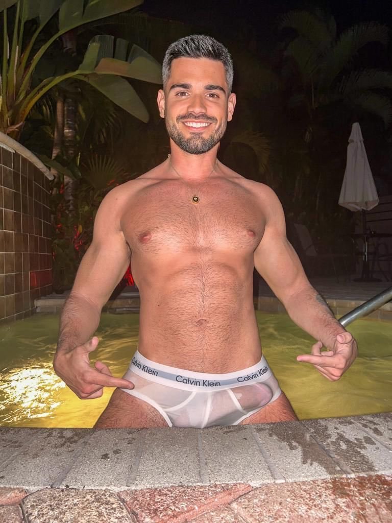 He is serving dinner in the hot tub tonight! 😋