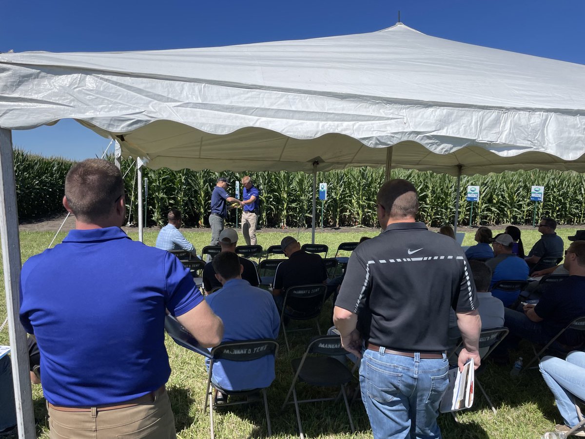 Great week of ⁦<a href="/NKSeeds/">NK Seeds</a>⁩ ‘24 Kickoff meetings across SD &amp; MN!  Fun year ahead with 11 new corn hybrids for this area, 11 new soybean varieties (6 E3 &amp; 5 XF) - 4 of which are Peking SCN!  Thanks to our ag retail sellers who attended! #NKSeeds