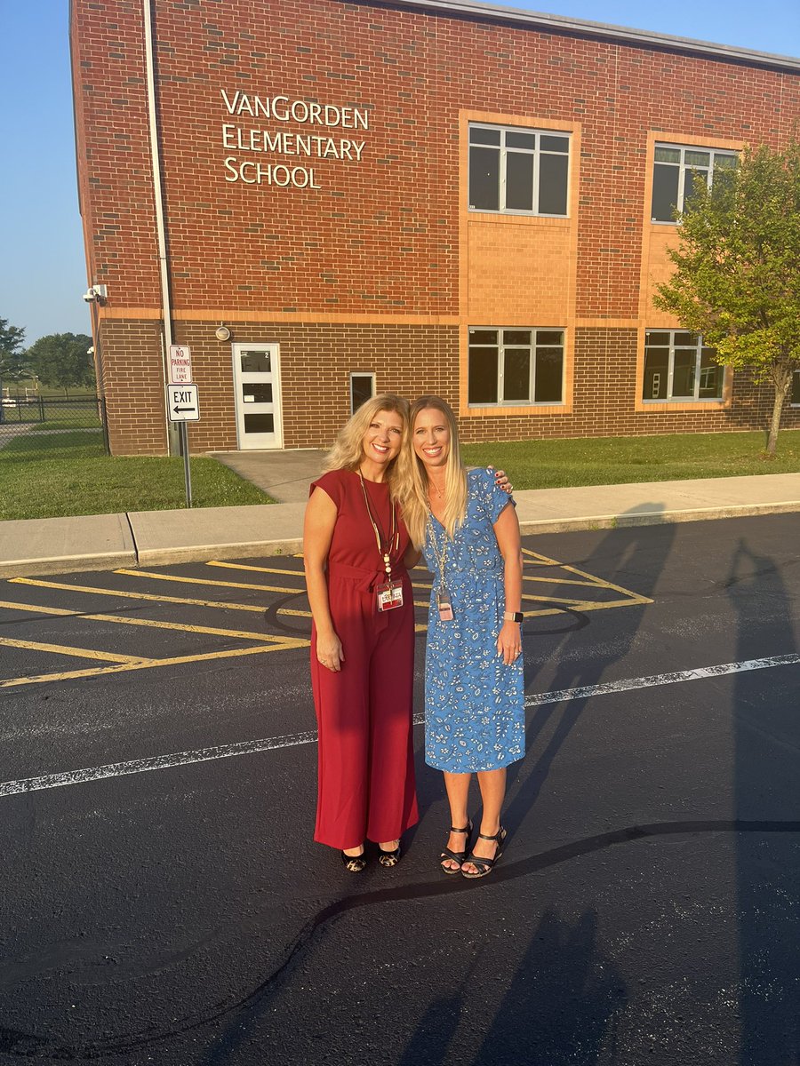 Four years of first days of school together! I wouldn’t want it any other way! Bring on our students…we are ready! ❤️ <a href="/VgEagles/">VGEagles</a> #WEareLakota