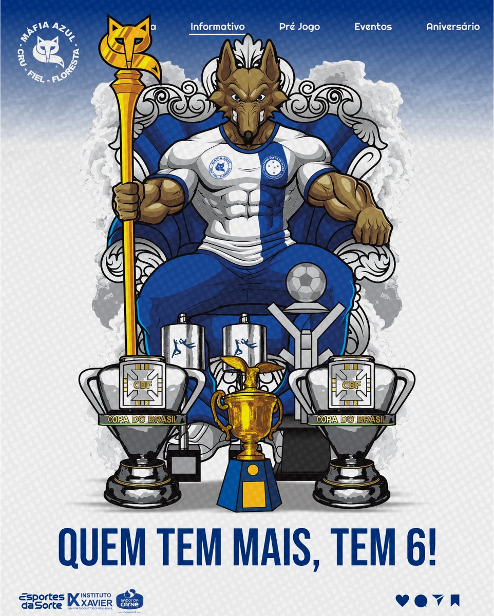 Existe um grande clube na cidade!
Existe apenas um hexa campeão da Copa do Brasil!