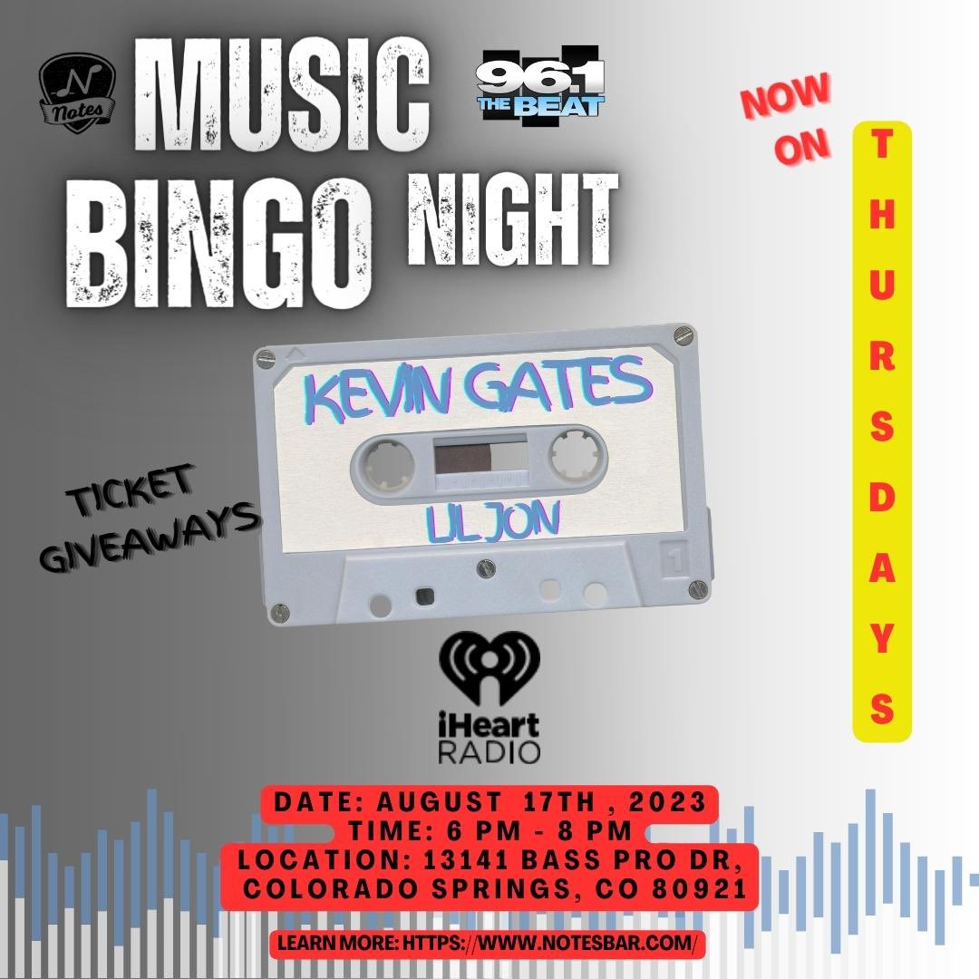 NEW NIGHTS, SAME FRIENDLY FUN!!!

HEADS UPPER!!

Join me THURSDAY 6-8pm

 <a href="/Notes/">່</a>  LOCATION:
13141 Bass Pro Dr, Colorado Springs, CO 80921
It's Bingo Nyte &amp; I have ya FREE Kevin Gates or Lil Jon.  tickets!!

MARK THE DATE 8-2-23!!.
Hope to see you