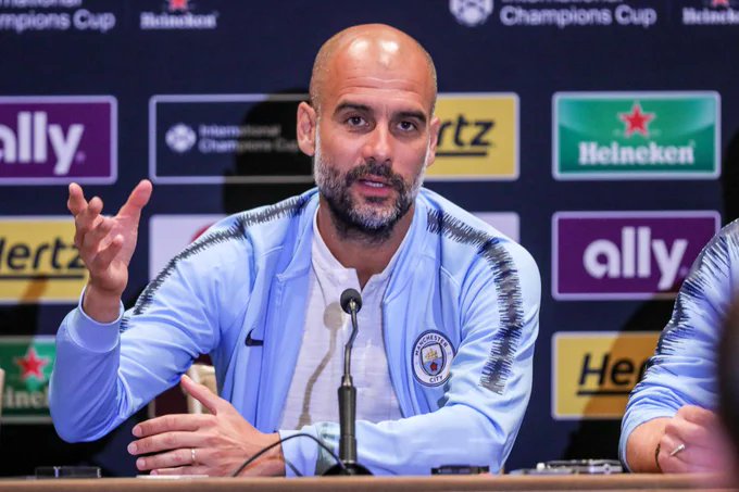 FootyAccums's tweet photo. Guardiola after last night's Super Cup 🗣 

"Thank you so much to the Premier League for letting us play on Saturday, and not Sunday or Monday. Thank you so much." https://t.co/xqChA5KI7a