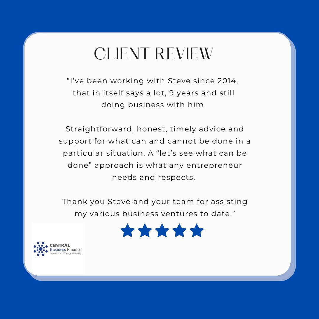 We support some clients throughout their careers and it’s hugely rewarding to watch their businesses flourish..

#clientreview #feedback #businessfinance
