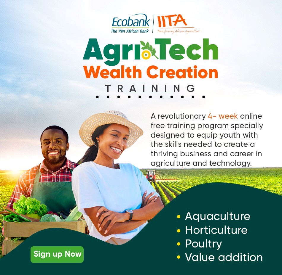 IITAYOUTHAGRIP's tweet photo. If you were unable to attend the Agritech Wealth Creation Training organised by IITA in collaboration with Ecobank a few months ago, you can access the aquaculture training material via the link below:

https://t.co/dITFUYGimi

#Aquaculture  #Technologies https://t.co/lBakcqARMq