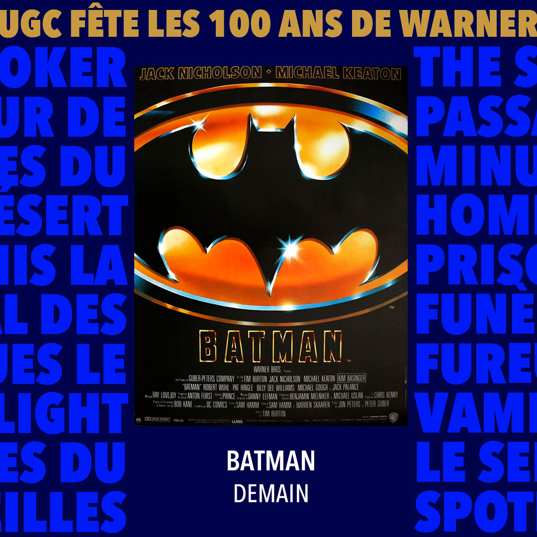 UGCcinemas's tweet photo. Demain (re)découvrez #Batman de Tim Burton à l'UGC Ciné Cité Les Halles, dans le cadre d'UGC fête les 100 ans de @warnerbrosfr

La séance du soir sera coprésentée par P. Le Marchand et @debriefilm #LeDirecteurFaitSonCinéma
👉https://t.co/AfmYz1F3Ea
#UGCWARNER100 #filmscultes https://t.co/7X7hWaaZAq