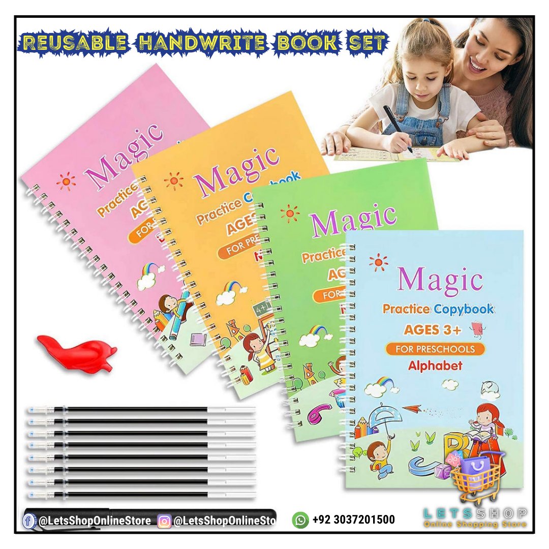 LSOStore's tweet photo. Children Reusable Handwriting Books • Write &amp; Wipe First Preschool Baby Learning Books for Kids • Set of 4 Books

✮PRICE:    950/- Rs Only 📷
✮Free Home Delivery
✮Cash On Delivery

آرڈر کرنے کے لیے نیچے دیے گئے لنک پر کلک کریں۔
☛WhatsApp: https://t.co/Bw8g9e6jtN

#books https://t.co/HYxFWIgdJu