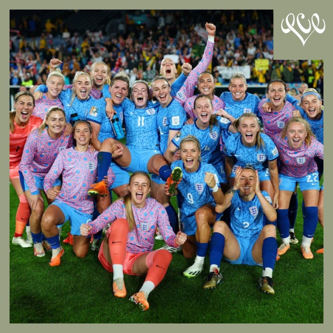 What a day for the Lionesses 🦁 I was pretty emotional watching this incredible team earn their place in the World Cup final!  Considering the lack of support, funding and acceptance of women's football (still!) at a grassroots level, this achievement is all the more special!