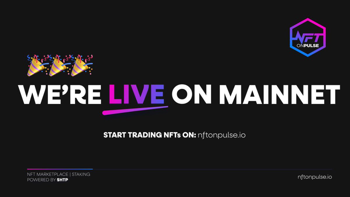nftonpulse's tweet photo. 🚀 This is the moment you have all been waiting for…

💪 We are SUPER proud to announce that NFTOnPulse is now live on mainnet!

🌐 Please visit https://t.co/GWzhxEAZiZ and start degening into your favourite #PulseChain NFTs.

🙏 Thanks for being patient and sticking by us ❤️ https://t.co/5Z1AH0yJeB