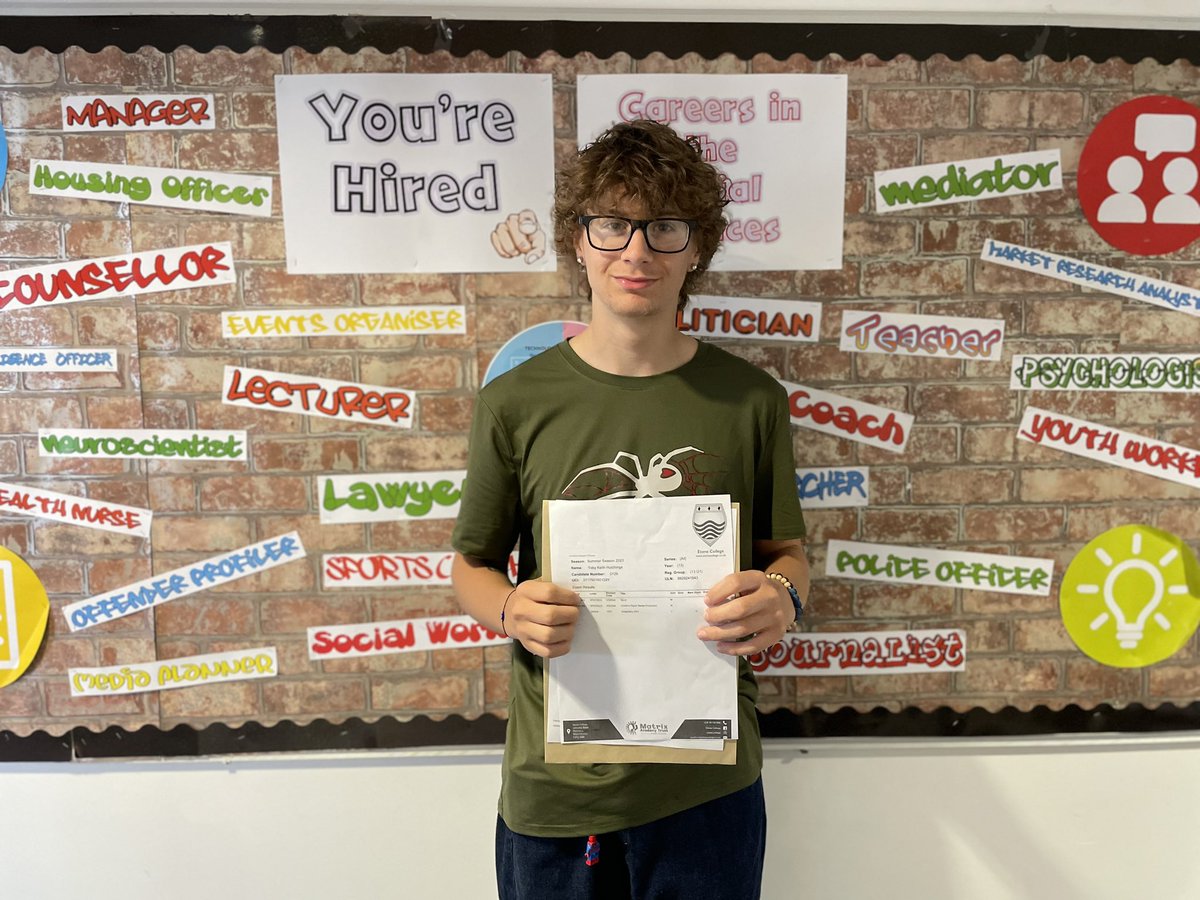 Well done to Toby who is going off to do Film Studies at the <a href="/BIMM_Institute/">BIMM</a> #ResultsDay2023