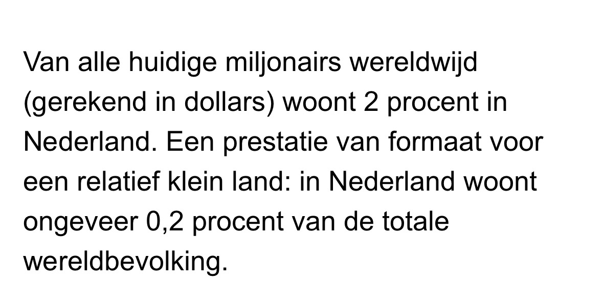 Nee, tikgeit, dat is geen ‘prestatie van formaat’, maar geluk. We zitten midden in een enorme vermogensoverdracht naar een exclusieve groep millennials, die zich rijk erft. ad.nl/geld/tweehonde…