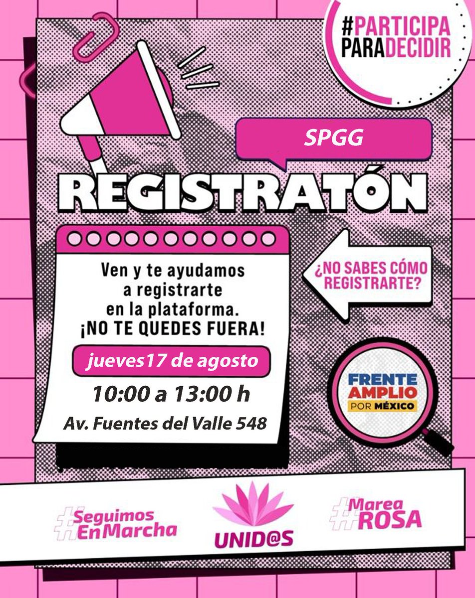 PC_NL_'s tweet photo. Desde la comodidad de dónde estés registrate en el Frente Amplio por México siguiendo esta liga: https://t.co/9ZnZvefi3n  
Si necesitas ayuda y vives en NL, visita nuestro módulo de apoyo en Fuentes del Valle, hoy jueves 17 de agosto de 10:00 a 13:00 h

@ScNl24
@MexicoUnidoNL https://t.co/NqgTbaiQRU