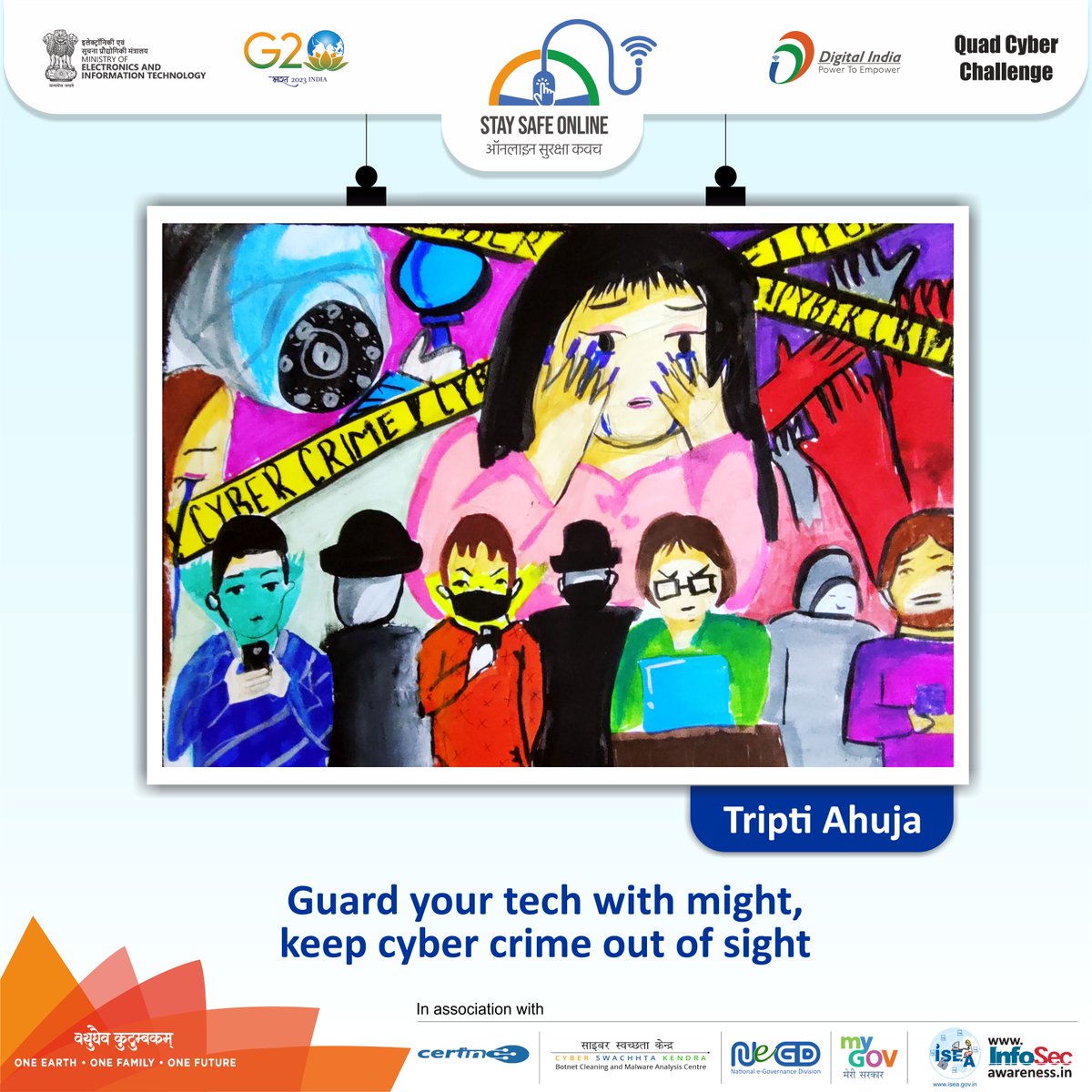 Awareness Material related to Cyber Security in connection with "Stay Safe Online Campaign" :-
ऑनलाइन भुगतान - "सावधान रहें - सुरक्षित रहें"