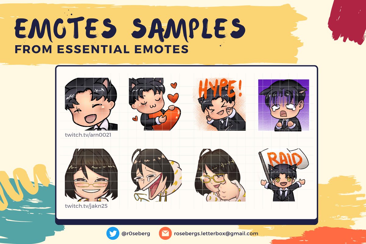 r0seberg's tweet photo. 🤗RTs are appreciated! tysm~ 
Commissions: OPEN(🌹)  やった !

Hello~ I'm Rosebergs 🇵🇭digital artist

✍️ I create emotes &amp; stream assets (channel points icon, intro illustrations)

For more info: https://t.co/aJhN8K6ZQn

🙋DM me if interested!
#commissionsopen #twitchstreamer https://t.co/3RvY2l4jvj