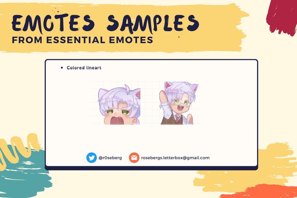 r0seberg's tweet photo. 🤗RTs are appreciated! tysm~ 
Commissions: OPEN(🌹)  やった !

Hello~ I'm Rosebergs 🇵🇭digital artist

✍️ I create emotes &amp; stream assets (channel points icon, intro illustrations)

For more info: https://t.co/aJhN8K6ZQn

🙋DM me if interested!
#commissionsopen #twitchstreamer https://t.co/3RvY2l4jvj