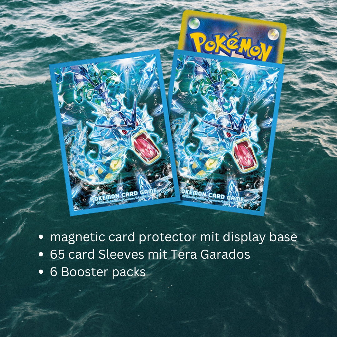 GatetotheGames's tweet photo. Sneak Peek - Gyarados ex Premium Collection*
Auf der  GameStop Conference enthüllt.
-Fullart Garados EX 
-Karpador Reverse Holo
-magnetic card protectors
-65 Sleeves mit Tera-Garados
-6 Booster
*Inhalt kann sich ändern.
#pokemonsneakpeek #gttg #garados #pokemontcg https://t.co/lBk7suHTb3
