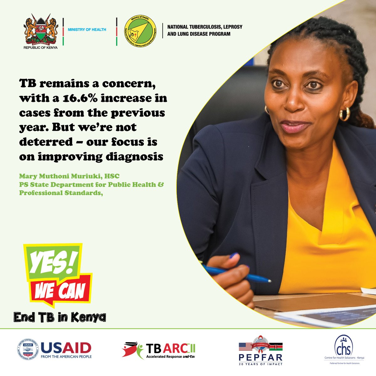Enhanced TB diagnosis is a game-changer in Kenya's fight against this formidable disease. Early and accurate detection saves lives, stops transmission, and paves the way to a #TBFreeKenya #YesWeCanEndTBinKenya #ThinkTestTreatTB