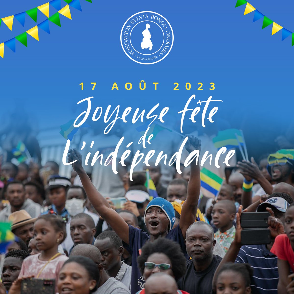 🇬🇦 Joyeuse Fête de l'Indépendance ! 

En cette journée historique, la Fondation Sylvia Bongo Ondimba pour la Famille se joint à tous les Gabonais pour célébrer fièrement notre nation.  

Cette journée symbolise également notre engagement envers un Gabon égalitaire, inclusif et