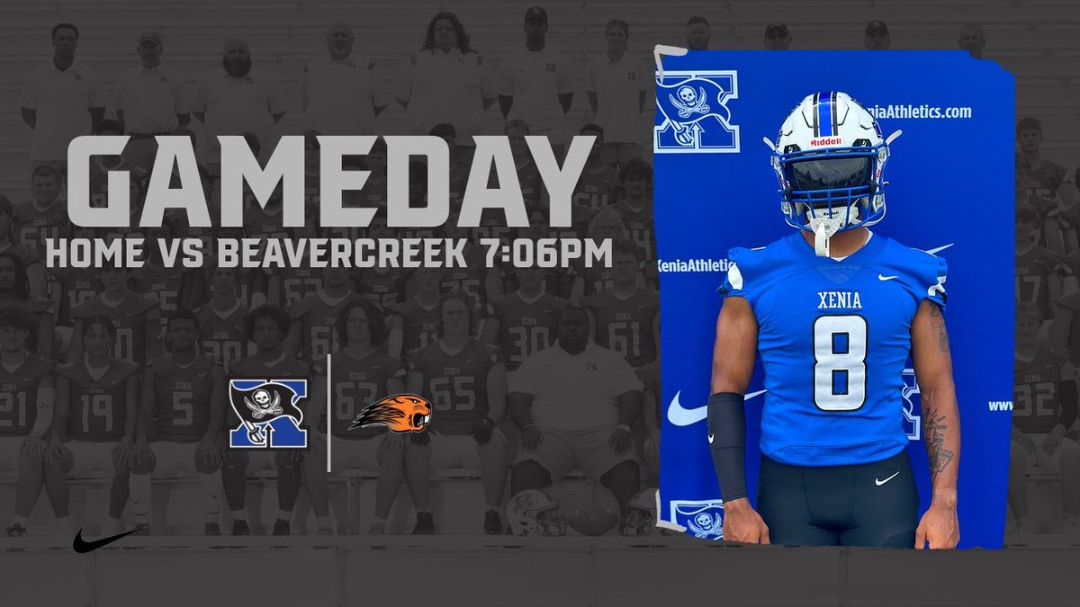 “GAMEDAY” @xeniabucsfb will be wearing ⚪️🔵⚫️ as they host the Beavers tonight in the 2023 season opener!