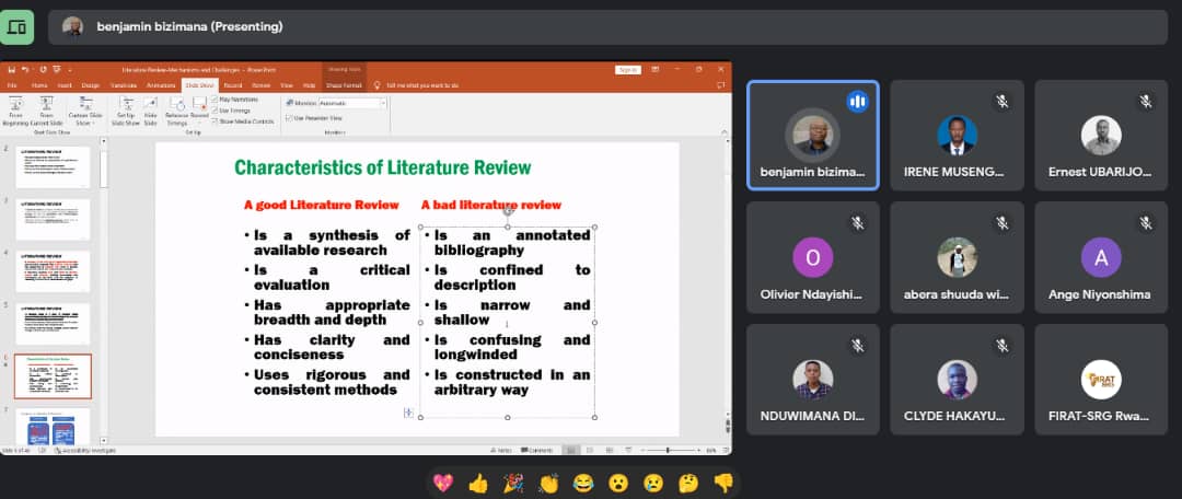 Firat_rwanda's tweet photo. Yesterday, we had a fruitful session where we learnt how to navigate through search engines (Literature Search).
It was so wonderful to be with Dr Benjamin BIZIMANA.
#StudentsInResearch https://t.co/F4B2twIgCe
