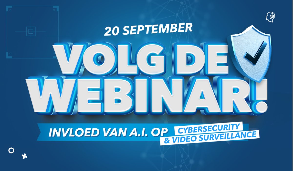 Op 20 september geven we bij BusinessCom een webinar met het thema Kunstmatige Intelligentie (AI). Hoe beïnvloedt AI video surveillance en cybersecurity? In een uurtje bespreken we de positieve en minder positieve kanten van AI. Schrijf je direct in: bit.ly/3shX3So