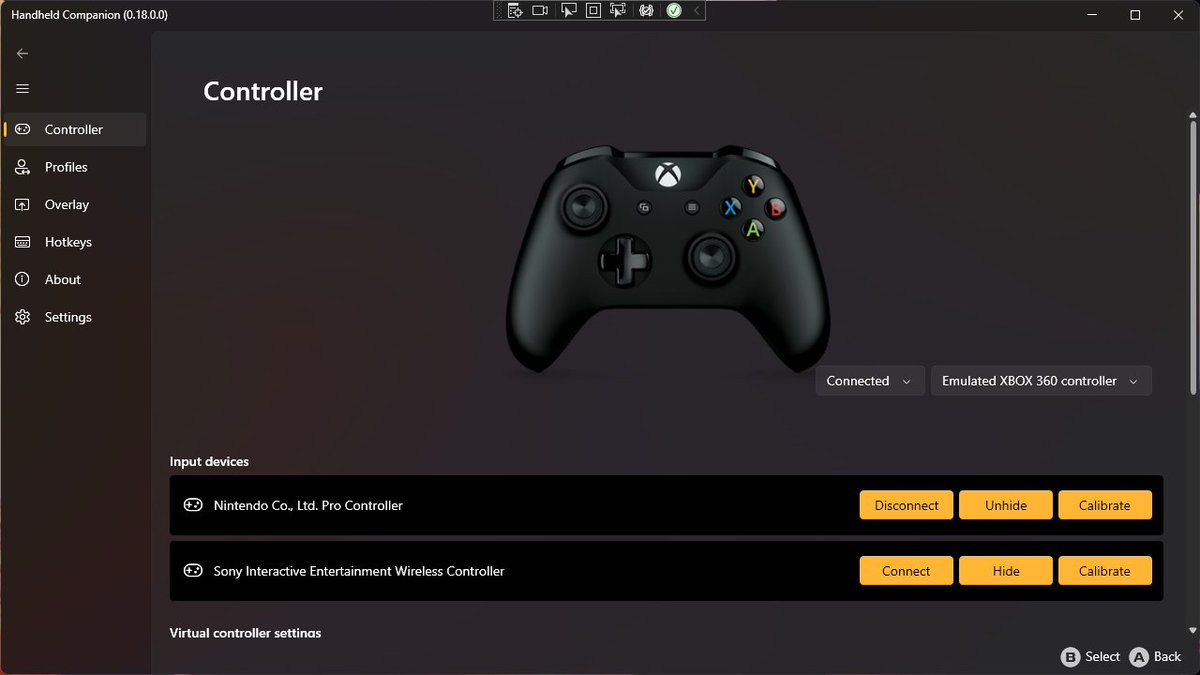 BenjaminLesueur's tweet photo. Thanks to @JibbSmart JoyShockLibrary, we're finally adding: DualSense, DualShock 4 and Nintendo Pro Controller to #HandheldCompanion compatibility list. https://t.co/J6dgooRI9M