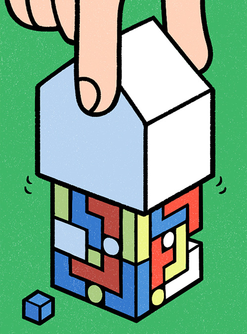 家にはめっちゃ物があるよ、というコラムの絵。 