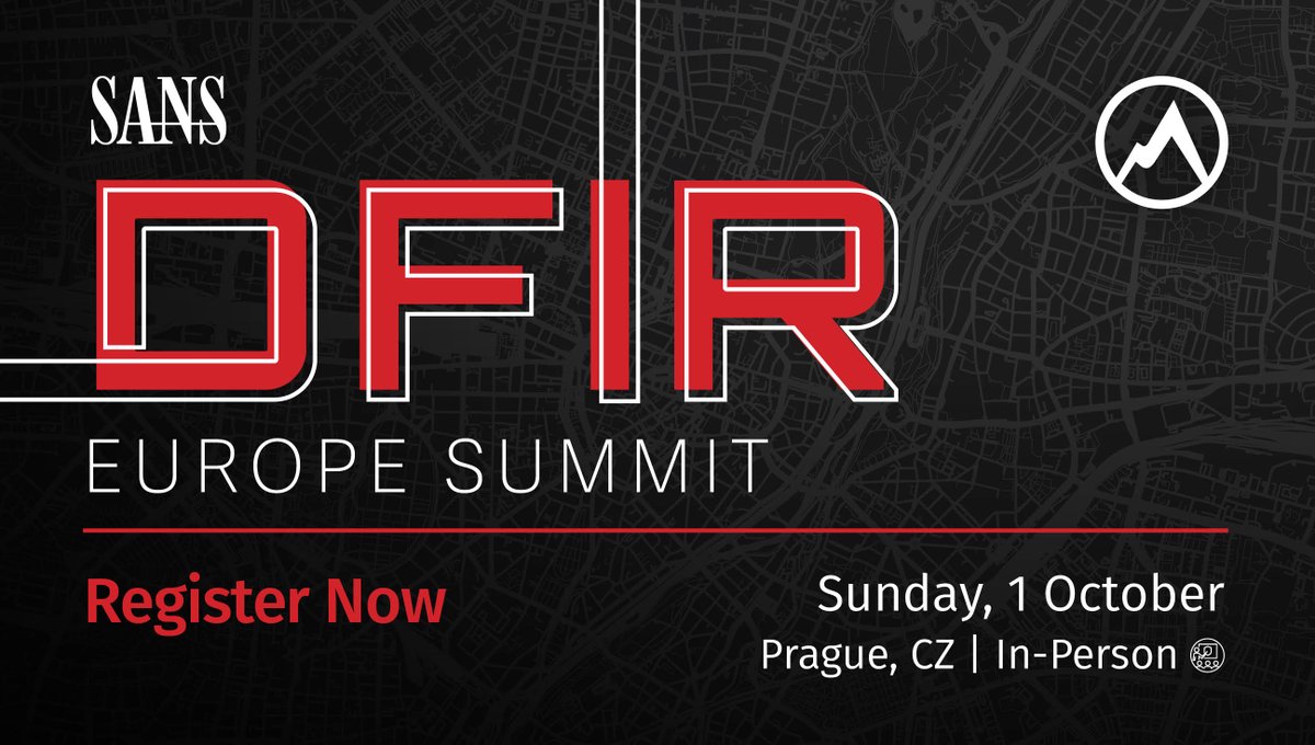 Join us 1 October for the SANS #DFIREurope in Prague! Enjoy top #DFIR talks, incredible networking, and more with the DFIR community!

✍️ Register now for FREE: sans.org/u/1rkN

#DigitalForensics