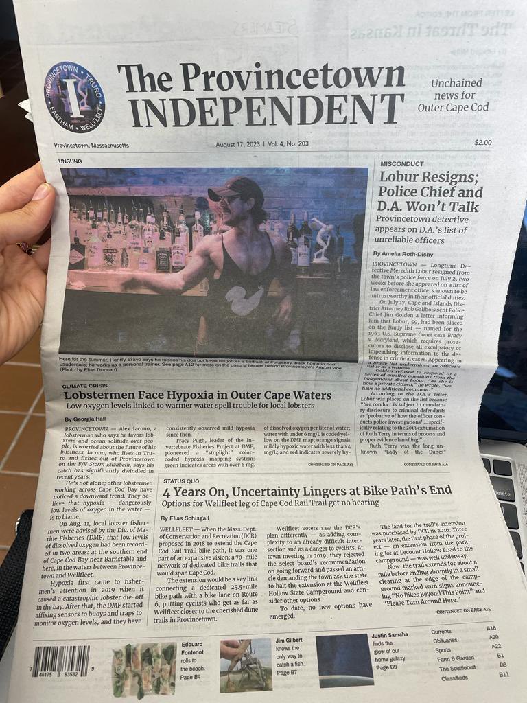 Georgia Hall 👏❤️#ProvinceTownIndependent #FrontPage #Environment #summer2023