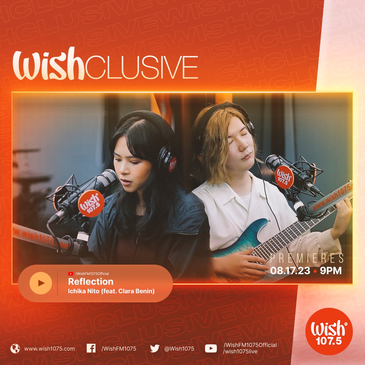 wish1075's tweet photo. Some songs just make us feel good to be alive. And Ichika Nito and Clara Benin's collaboration called "Reflection" is certainly one of those!

Watch the Japanese guitarist and Filipina singer-songwriter perform this track aboard the Wish Bus! This video debuts at 9 p.m. PHT! https://t.co/TGtjJIY0Jk