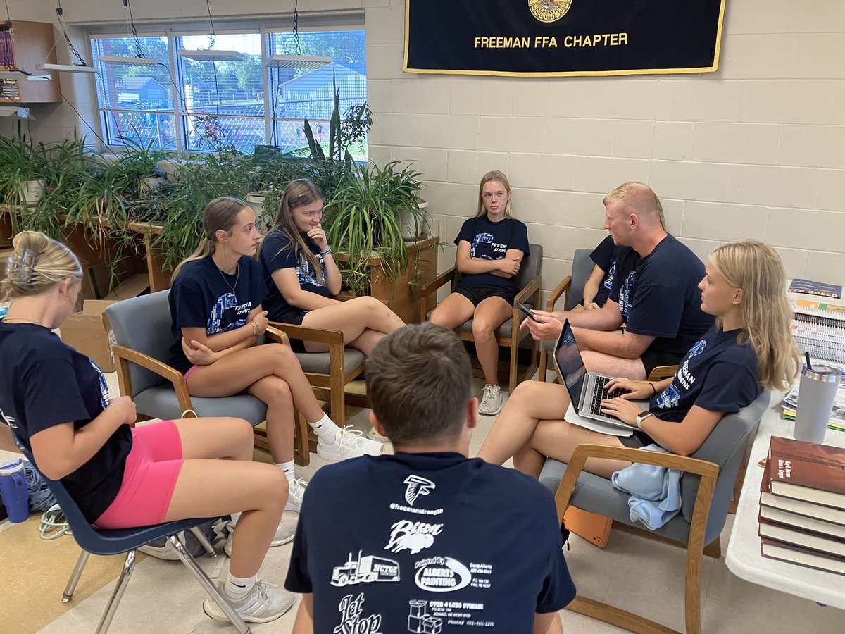 Great meeting of the #freemanstrengths ambassadors today! Lots of great ideas and planning gearing up for a great school year! 💪 #freemanfalcons