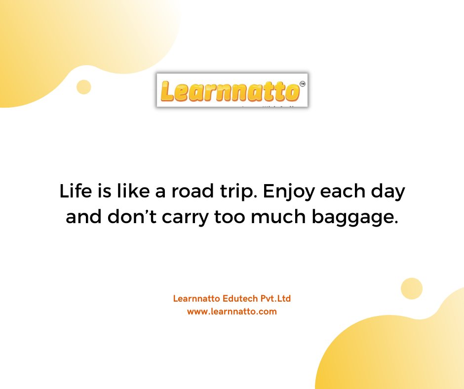 learnnatto's tweet photo. #goodmorningeveryone

Life is like a road trip. Enjoy each day and don’t carry too much baggage.

#todaysquote #thursdayvibes #staysafe #stayhealthy #stayhappy @learnnatto https://t.co/tndWZr9rkF