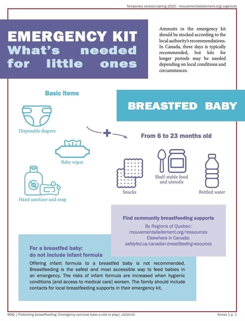 safelyfedcanada's tweet photo. Evacuating with a baby? Here’s what to take. #NWTwildfires #Yellowknife #safelyfed #iycfe https://t.co/toiLS0Cc6i