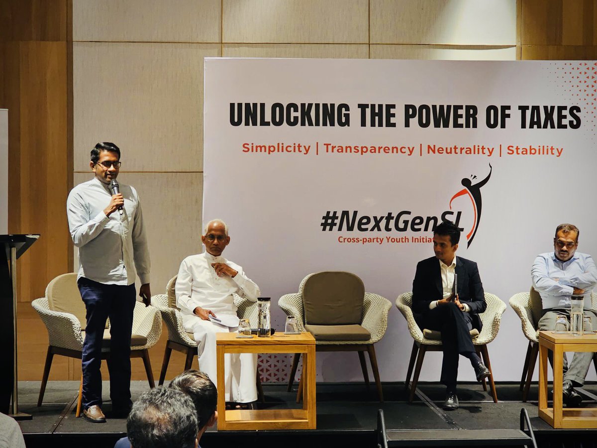 rasikajy's tweet photo. A nation's tax system should not be wielded as a tool for bias or vengeance! It must be based on the principles of neutrality, equity, simplicity, &amp; stability, and embody fairness.. Had an insightful engagement with speakers from the Govt., SJB, &amp; NPP on this topic last evening. https://t.co/gG5Cd6CDO7