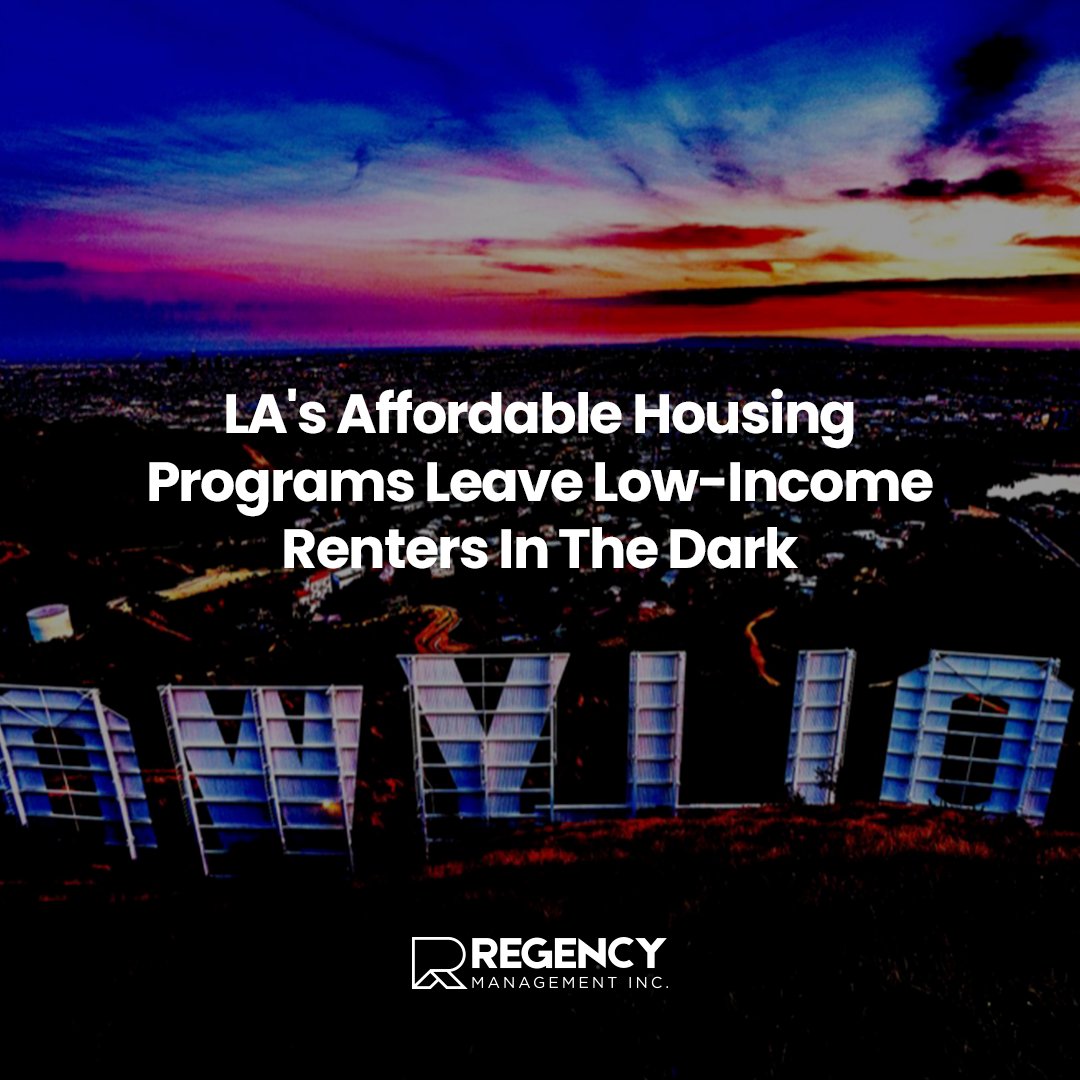 regencymgtinc's tweet image. LA's Affordable Housing Programs Leave Low-Income Renters In The Dark - read more in our blog  bit.ly/housingprogram… #housingmarket #losangeles #housingprogram