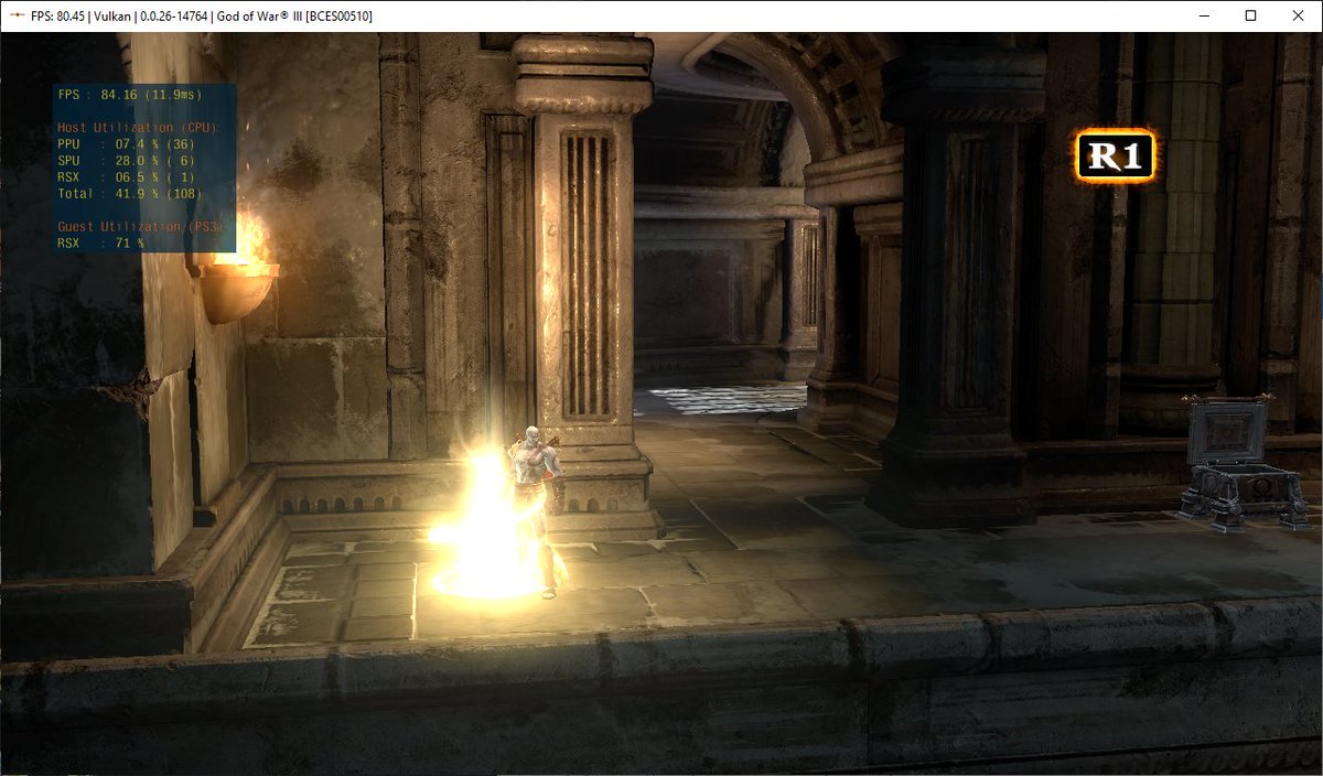 God of War III running through RPCS3