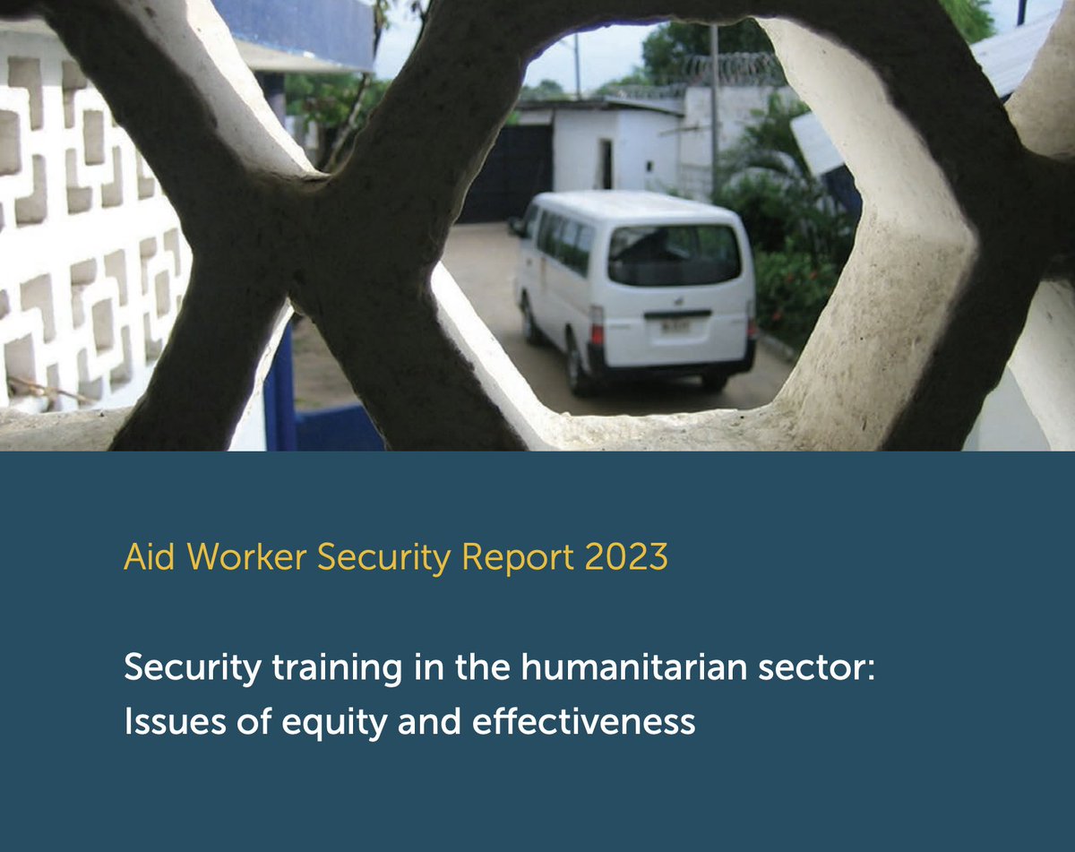 Aid Worker Security Database (@awsdatabase) on Twitter photo The 2023 Aid Worker Security Report "Security training in the humanitarian sector: Issues of equity and effectiveness" is now available here - humanitarianoutcomes.org/AWSR_2023
#WHD2023 #worldhumanitarianday #NotaTarget
@AbbyStoddard <a href="/PRHHO/">Paul Harvey</a> The 2023 Aid Worker Security Report "Security training in the humanitarian sector: Issues of equity and effectiveness" is now available here - humanitarianoutcomes.org/AWSR_2023
#WHD2023 #worldhumanitarianday #NotaTarget
@AbbyStoddard <a href="/PRHHO/">Paul Harvey</a>
