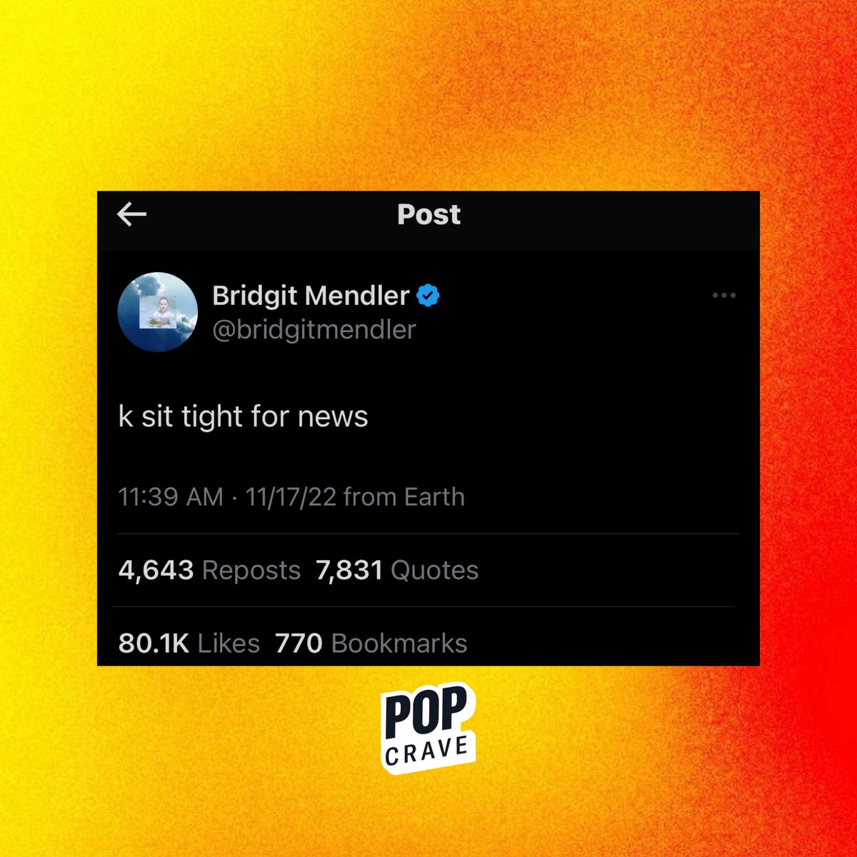 PopCrave's tweet photo. 9 months ago today, Bridgit Mendler teased “news” coming to fans. https://t.co/zzl1vhrBE9