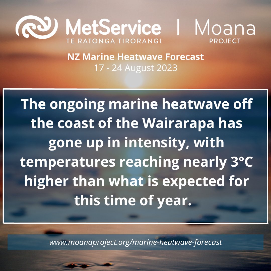 Even with cooling waters, coastal water temperatures are still higher than average, with some regions experiencing strong #marineheatwaves.  More on the weekly forecast that is available thanks to the #MoanaProject can be found here: bit.ly/3qyouUi