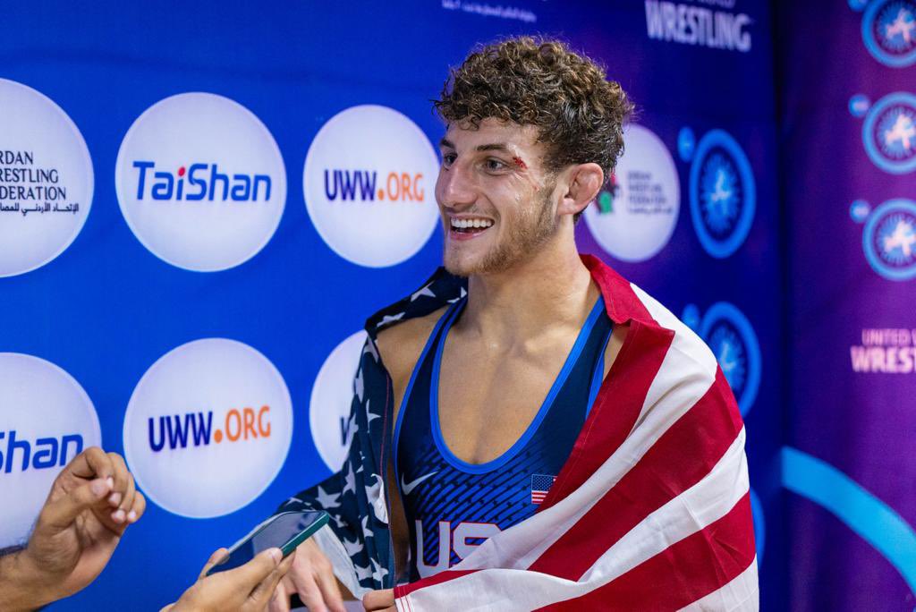 Mitch_Mes's tweet image. 74kg World Champion 

•

a simple thank you cannot express the amount of gratitude i have for awa, penn state, nlwc, my coaches and mentors, my family, my teammates and friends, and most importantly, God. i love you all so much. thank you ❤️🐆🇺🇸